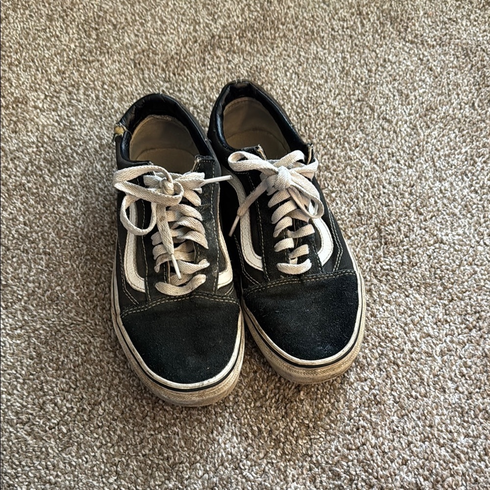 Black and White Vans Sneakers